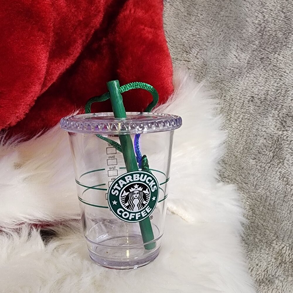2007 Starbucks Christmas Holiday Ornament Plastic Cup